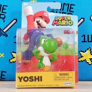 Jakks Pacific Super Mario Green Yoshi 2.5" Nintendo Collectible Toy Figure New